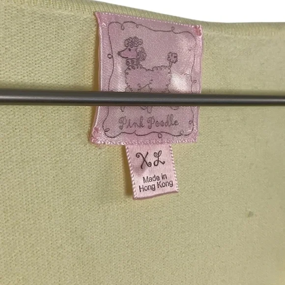 Fairy Butterfly Knit Lightweight Sweater XL Coquette Feminine Y2K Butter Yellow - Picture 3 of 5